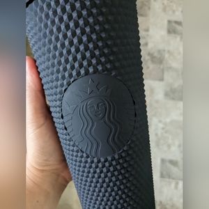 🖤Starbucks🖤 Matte Black Studded Tumbler with lid and straw. Venti size.